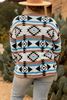 Picture of PLUS SIZE AZTEC KNIT PRINT TOP